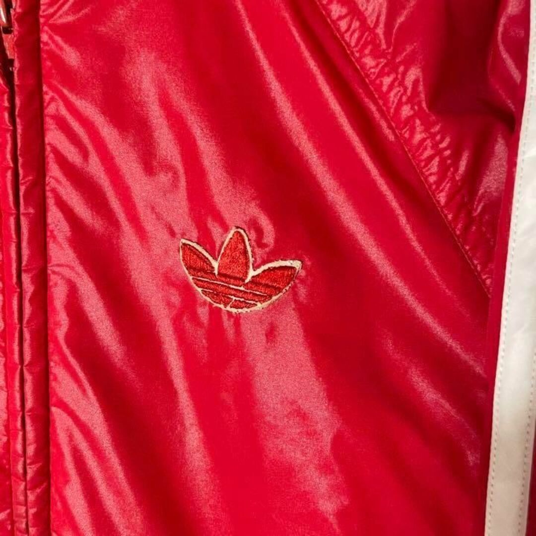 【アディダス】80sヴィンテージ　中綿　ナイロンジャケット赤　高品質❗️超美品