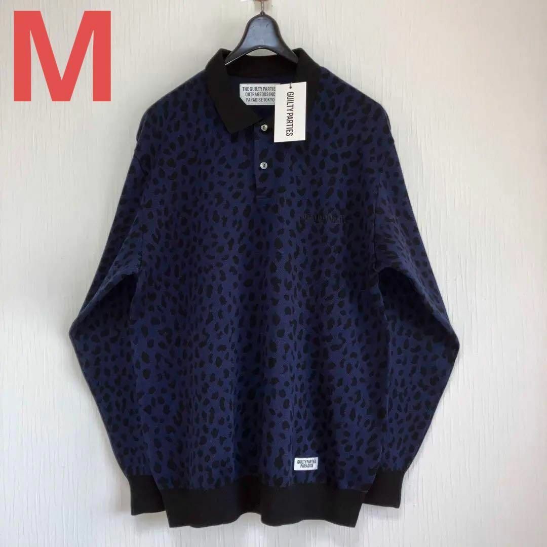 M紺【WACKOMARIA】LEOPARD POLO／新品タグ付／送料込