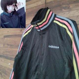 アディダス(adidas)のadidas　アディダスネオ　襟長　スリーライン　トラックジャケット　あのちゃん(その他)