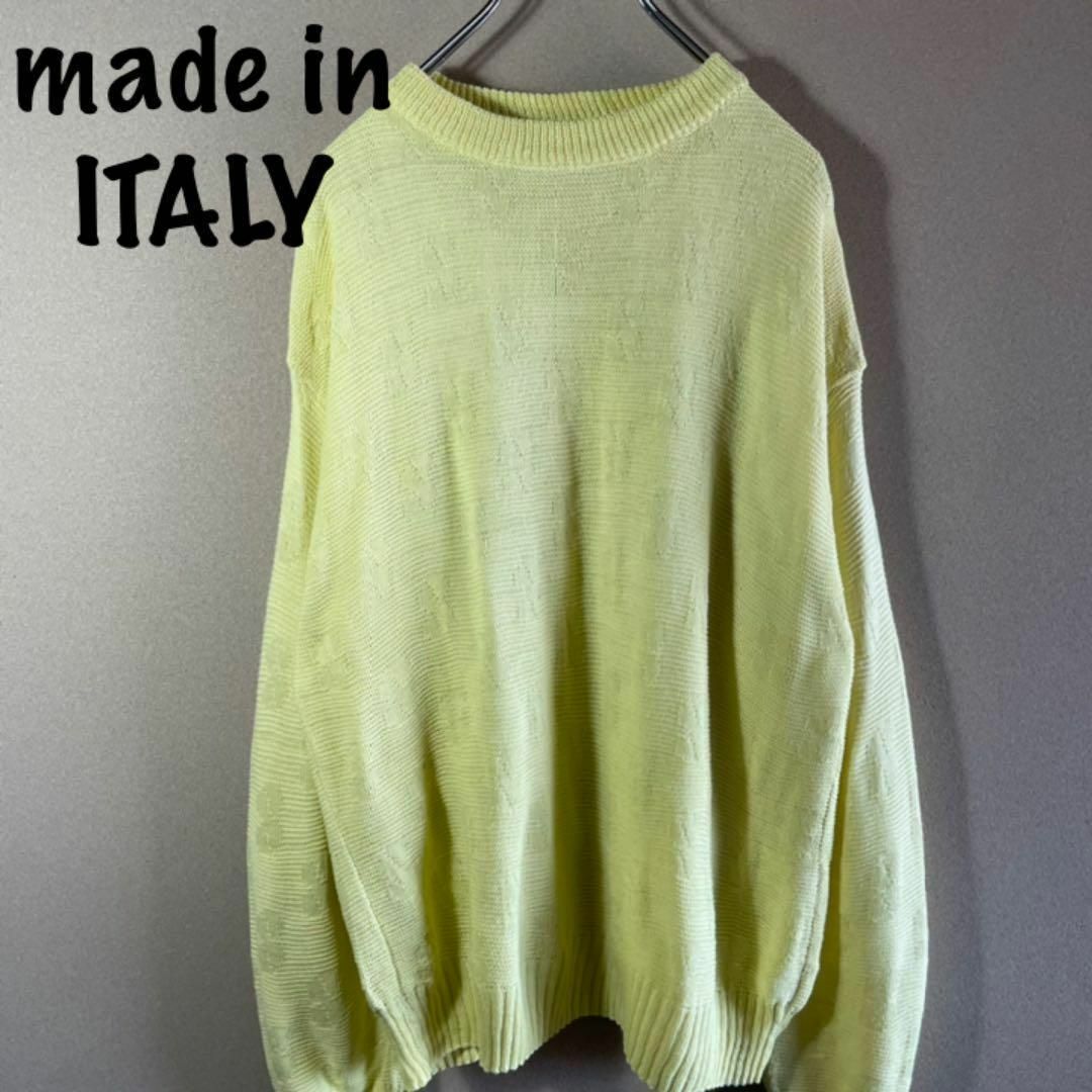 USED イタリア製 ハイネック ウール ニット セーター ヨーロッパ  L