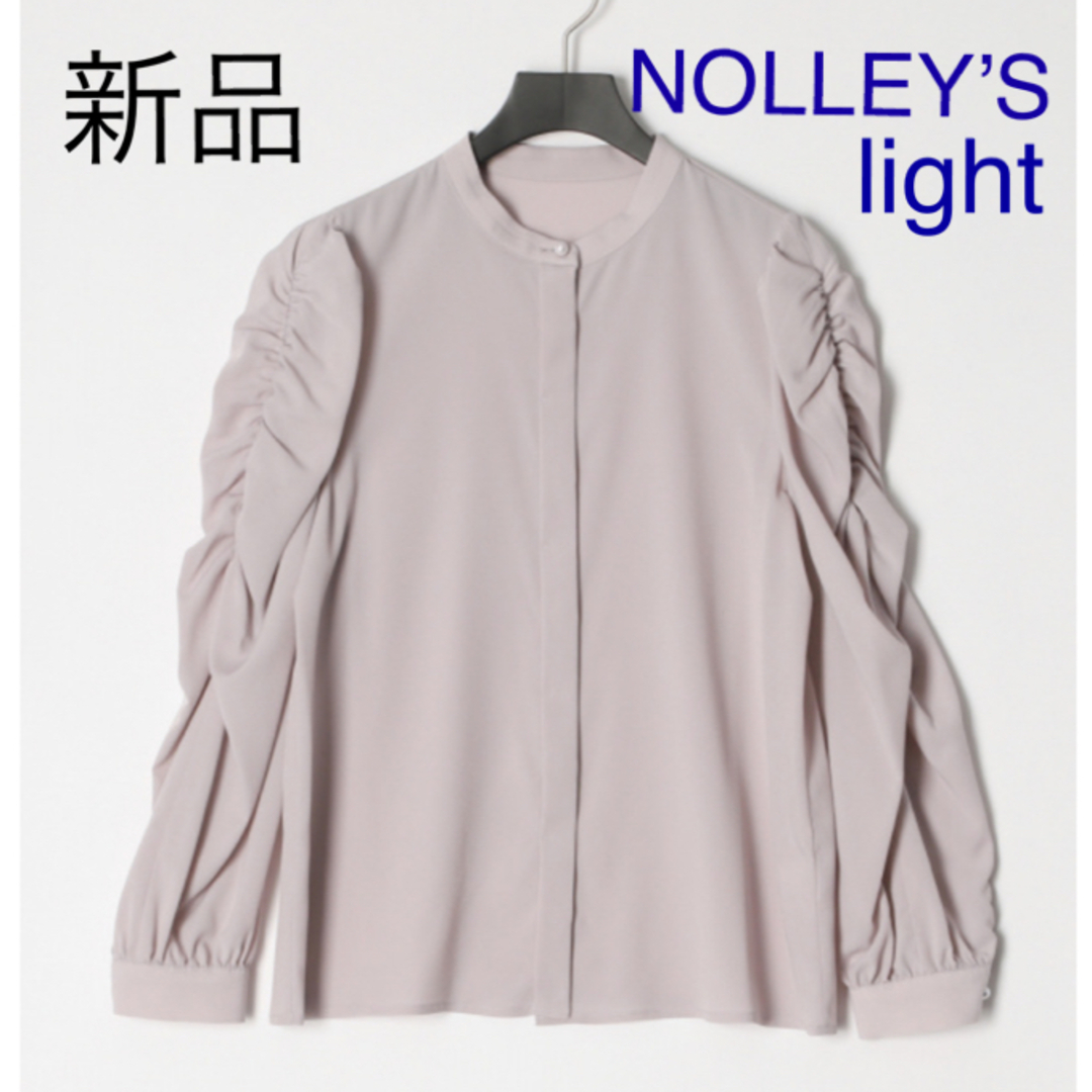 NOLLEY'S(ノーリーズ)の新品 ノーリーズ ライト パール釦 ギャザーブラウス ノーリーズ レディースのトップス(シャツ/ブラウス(長袖/七分))の商品写真