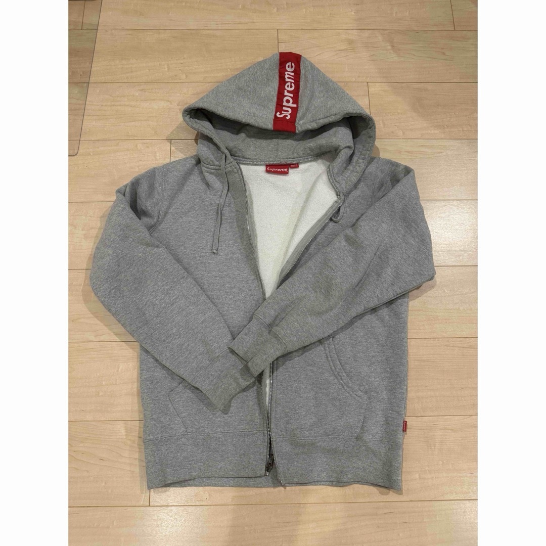 【美品】Supreme 14aw Logo Tape Zip Up パーカー M