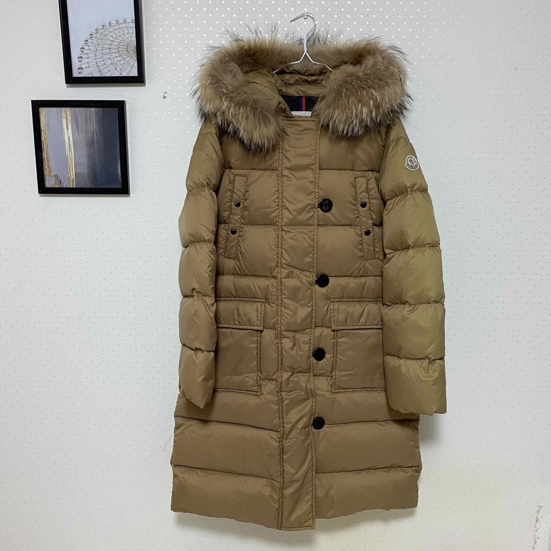 MONCLER MESSINA ロングダウンコート　難ありのため激安！キャメルジャケット/アウター