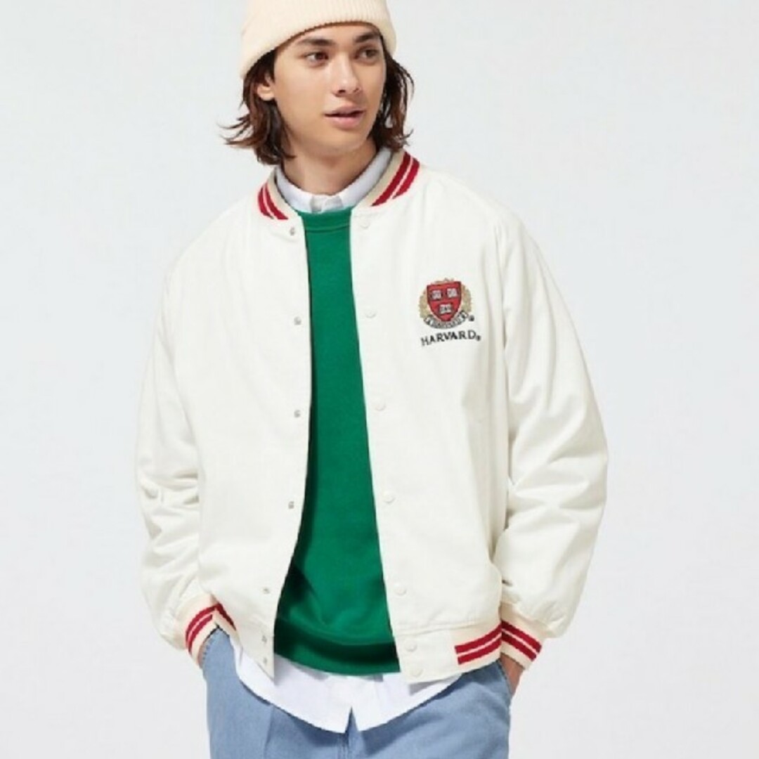 HARVARD UNIVERSITY/スタジャン/L/ウール/グリーン-