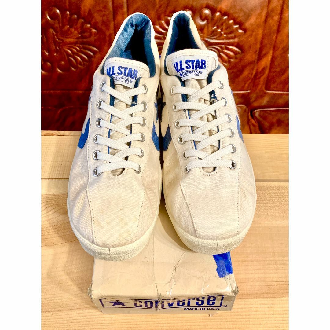 CONVERSE(コンバース)の★70s!USA!コンバース オールスター テニス 白/青 デッド 238★ レディースの靴/シューズ(スニーカー)の商品写真