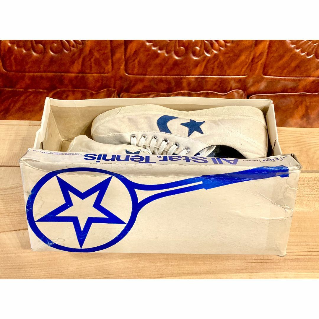 CONVERSE(コンバース)の★70s!USA!コンバース オールスター テニス 白/青 デッド 238★ レディースの靴/シューズ(スニーカー)の商品写真