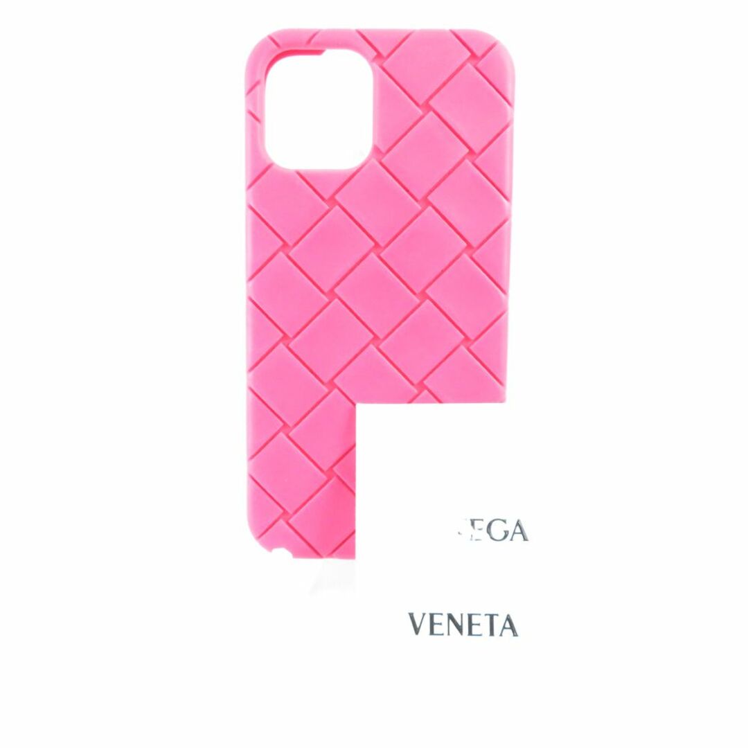 15cm横美品 BOTTEGA VENETA ボッテガヴェネタ イントレチャート iPhone 12 ケース 1点 ラバー シリコン 小物 アクセサリー レディース AU2165C