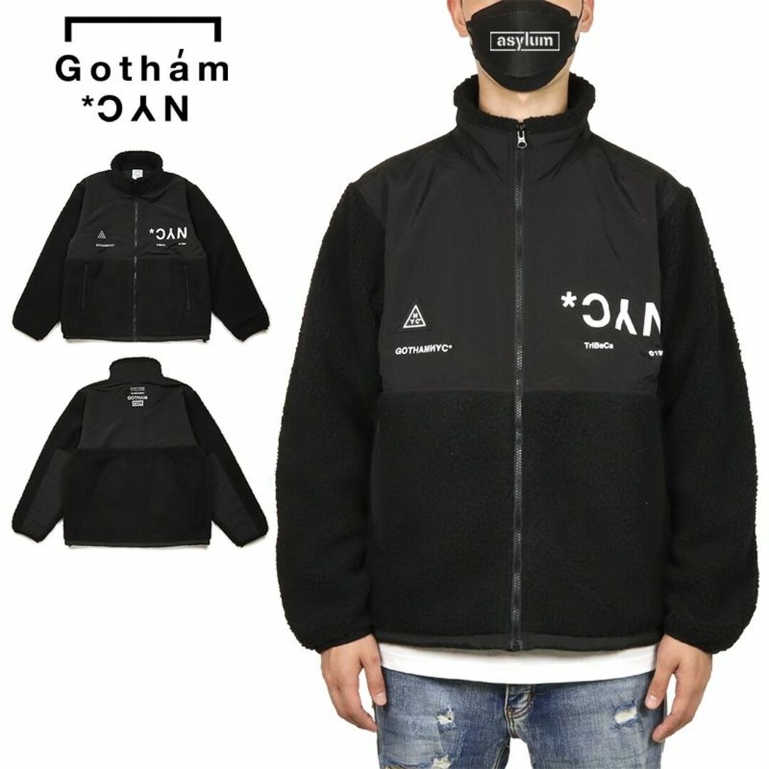 GOTHAM NYC ゴッサム ボアジャケット 黒　XL