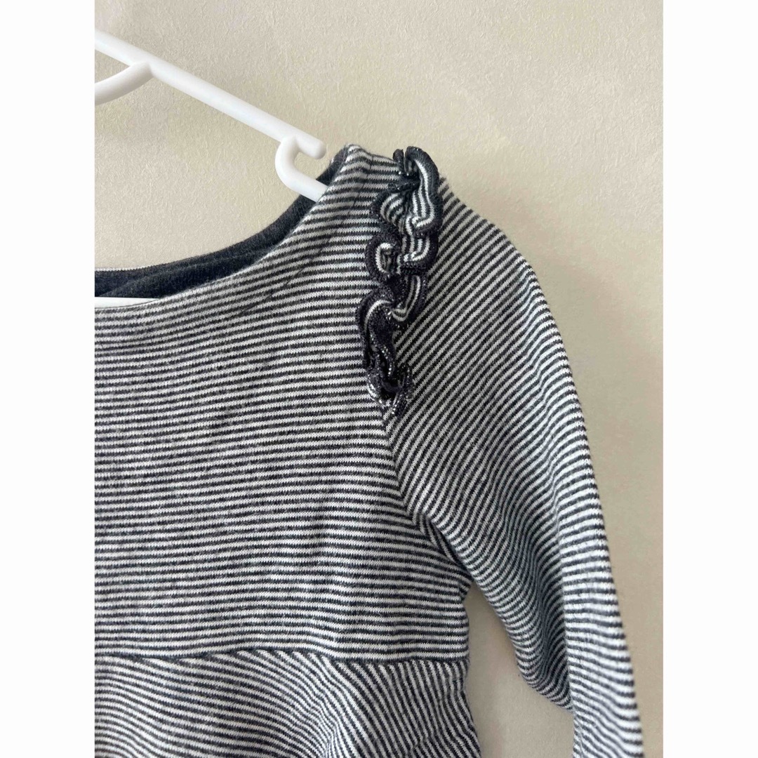 PETIT BATEAU(プチバトー)のプチバトー3歳用ボーダーワンピ キッズ/ベビー/マタニティのキッズ服女の子用(90cm~)(ワンピース)の商品写真