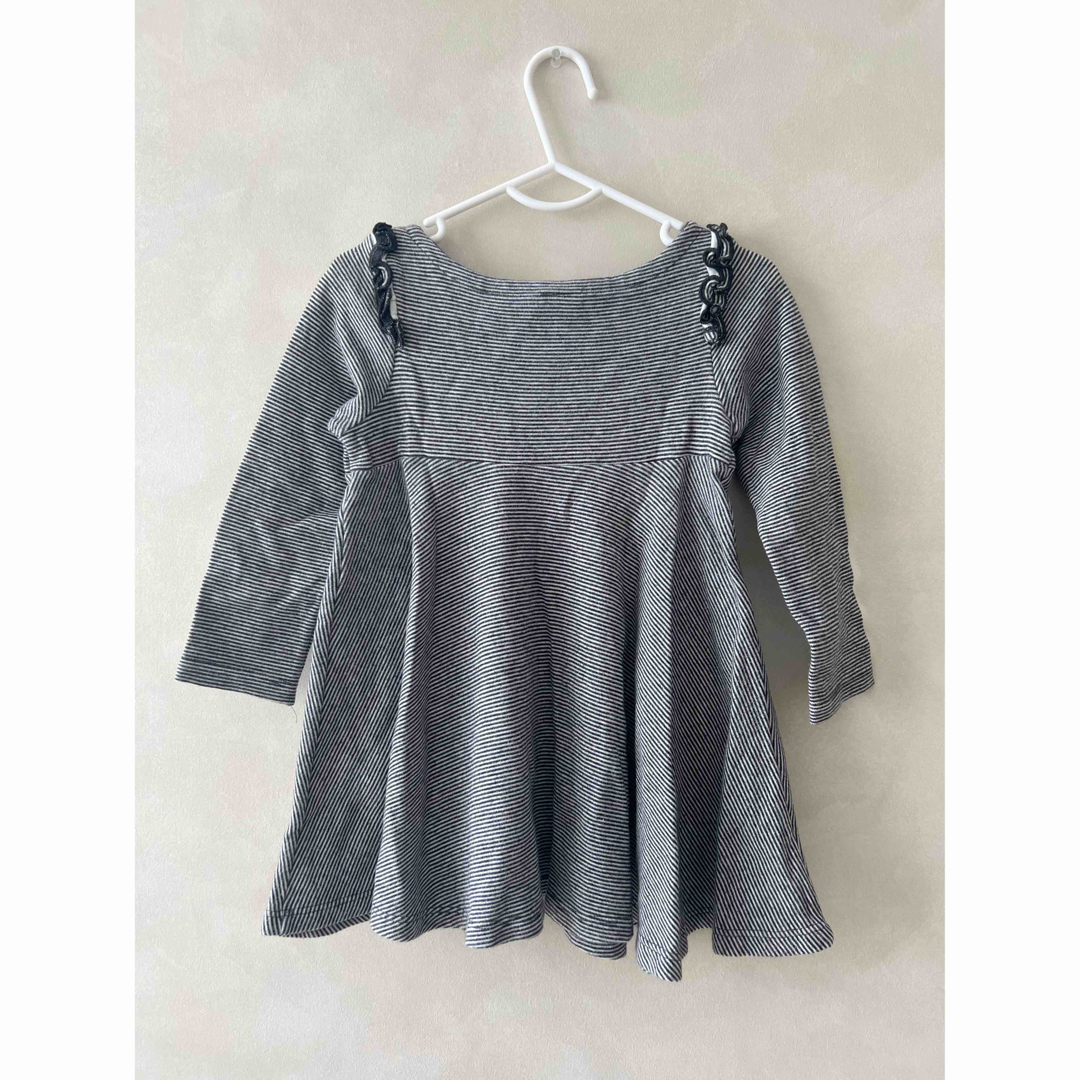 PETIT BATEAU(プチバトー)のプチバトー3歳用ボーダーワンピ キッズ/ベビー/マタニティのキッズ服女の子用(90cm~)(ワンピース)の商品写真