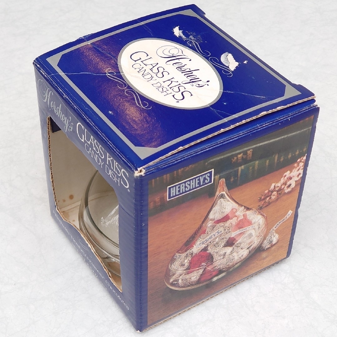 HERSHEY'S ガラス キャンディディッシュ ビンテージ  レア  1990 インテリア/住まい/日用品のキッチン/食器(食器)の商品写真