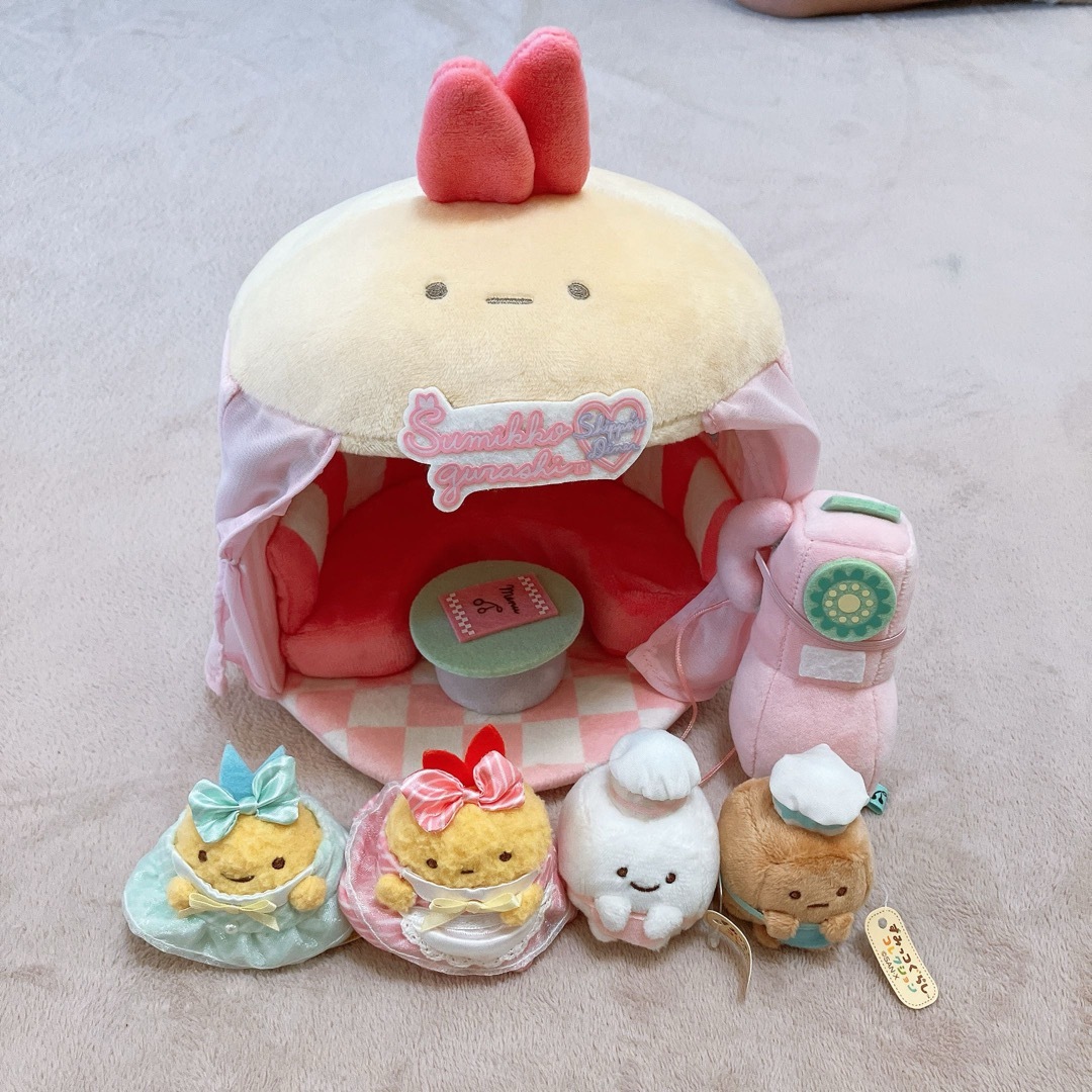 美品❤︎すみっコ　しっぽズダイナー　えび　あじ　ぬいぐるみセット