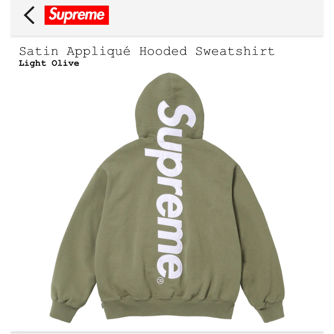 Supreme(シュプリーム)のSatin Appliqué Hooded Sweatshirt  メンズのトップス(スウェット)の商品写真