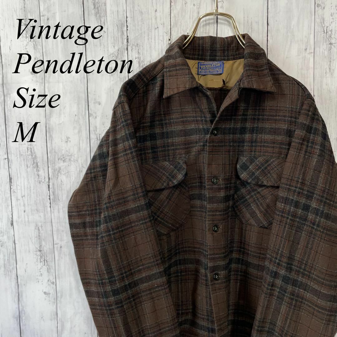 PENDLETON ペンドルトン 開襟 シャツ 長袖 ブラウン系