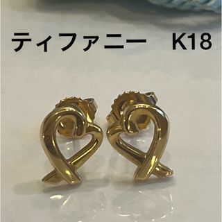 正規品 ティファニーラビングハートピアス　K18