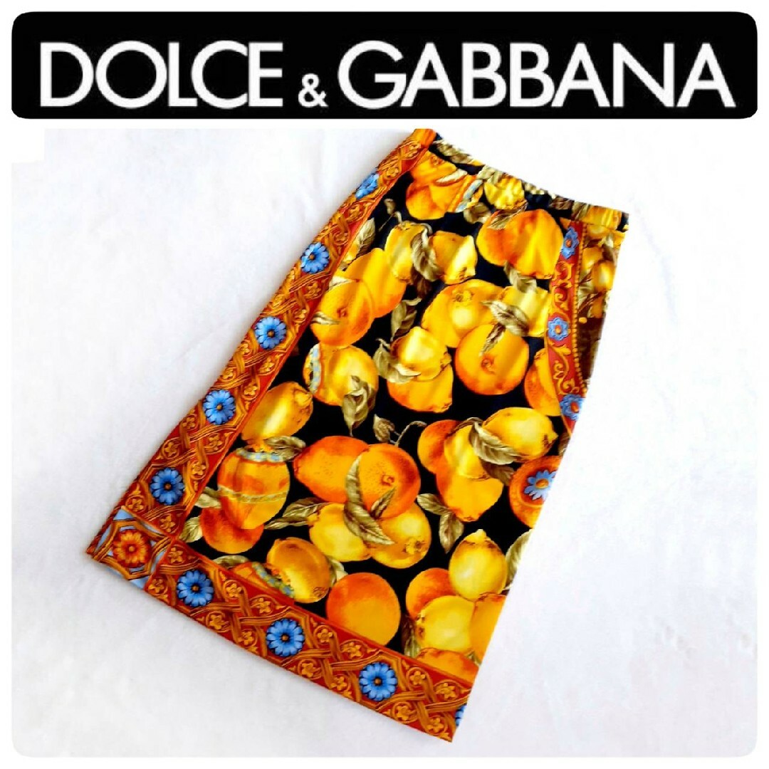 DOLCE&GABBANA マヨルカ柄 タイル柄 スカート