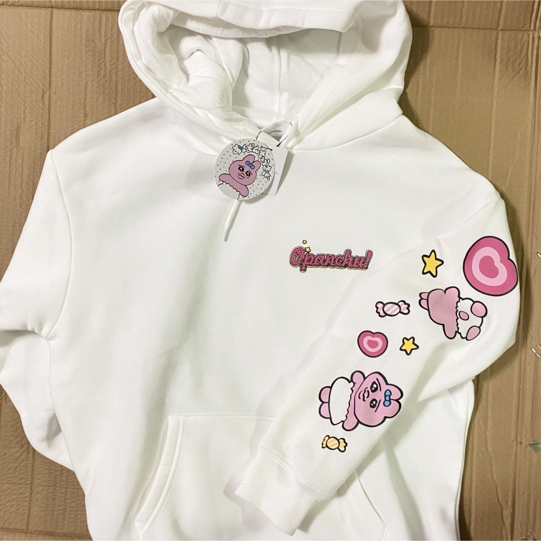 おぱんちゅうさぎ しまむら パーカー 白 Mサイズの通販 by おぱんちゅうさぎ しまむら パーカー 白 Mサイズの通販 by