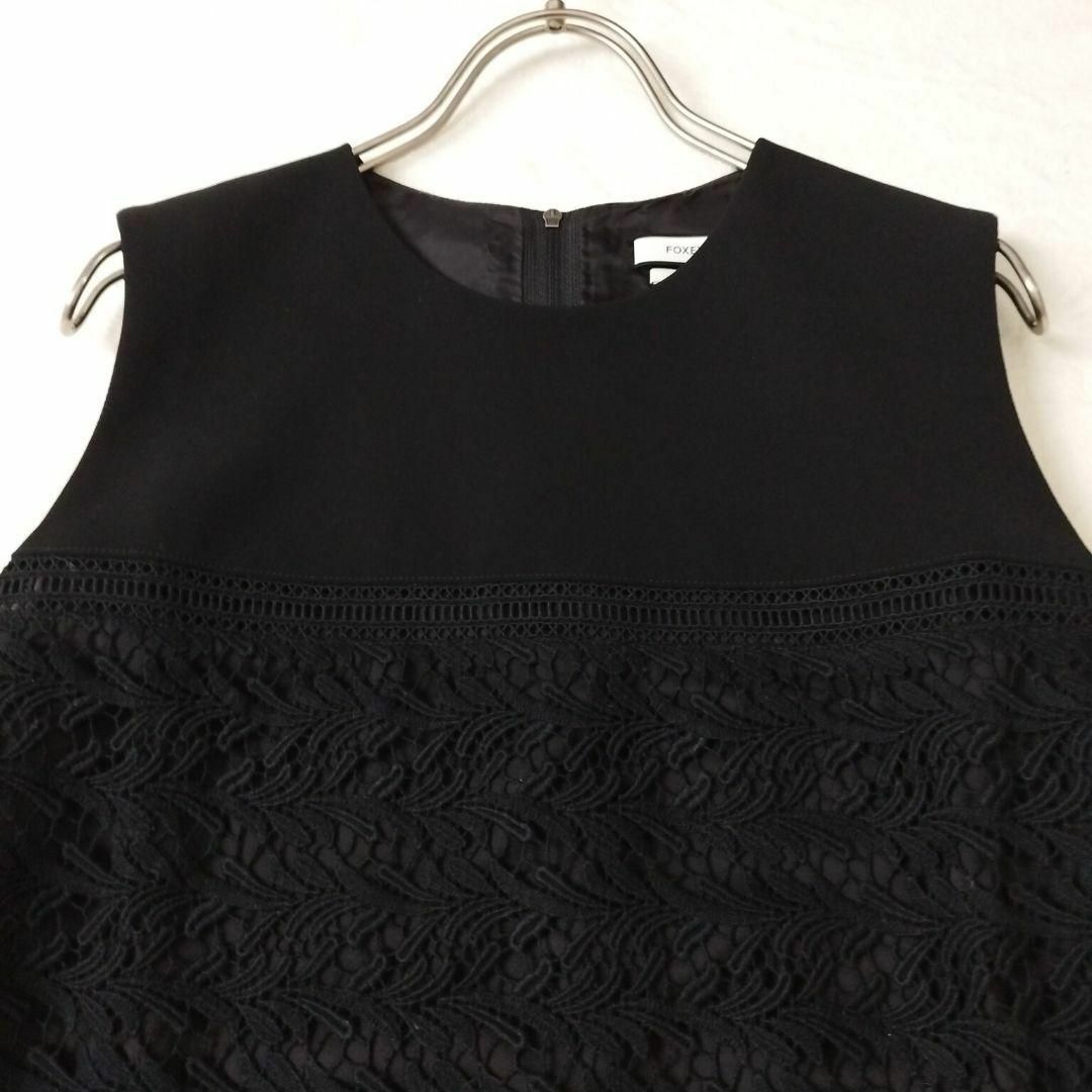 フォクシーニューヨークコレクション 刺繍レースワンピース 40 フォーマル