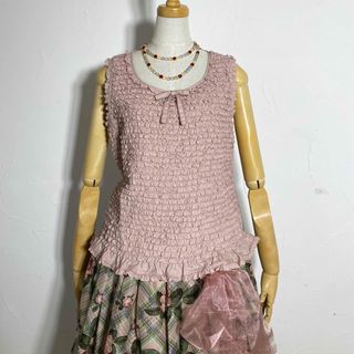 お得な２枚セット PINK HOUSE ピンクハウス 半袖 フリル シャツ