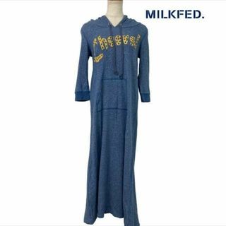 ミルクフェド(MILKFED.)のmilkfed ミルクフェド　スウェットワンピース　フード付き　レディース(ロングワンピース/マキシワンピース)