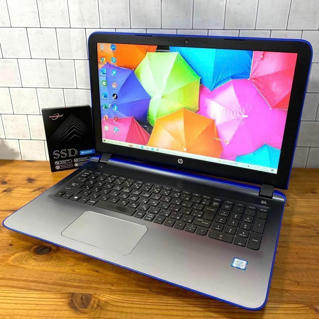HP - 【レア】HP Pavilionコバルトブルー☘6世代i5☘️新品SSD512GBの