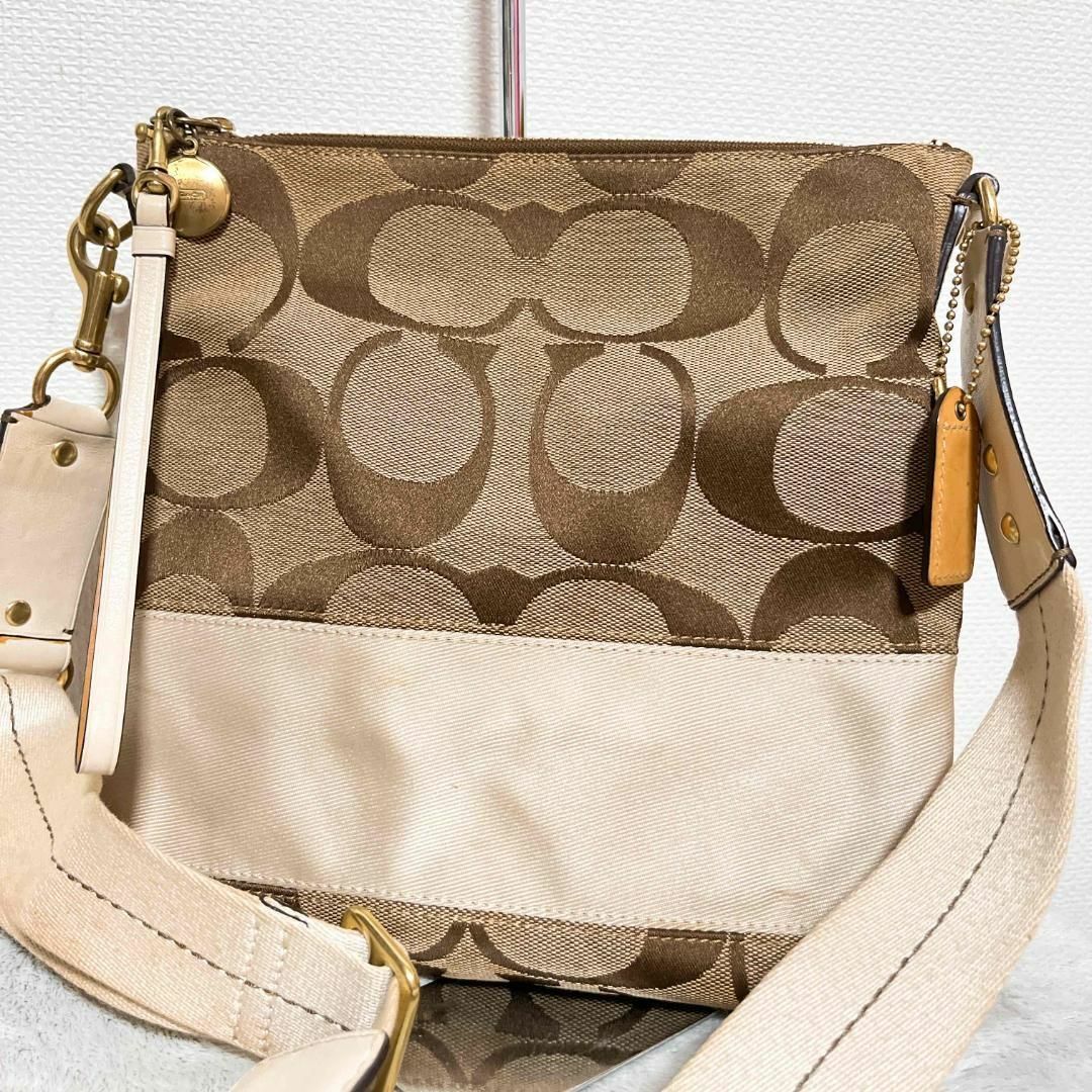 レア✨COACH コーチショルダーバッグハンドバッグブラウン茶シグネチャー