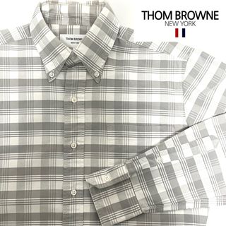 THOM BROWNE　 ボタンダウンチェックシャツ　トムブラウン