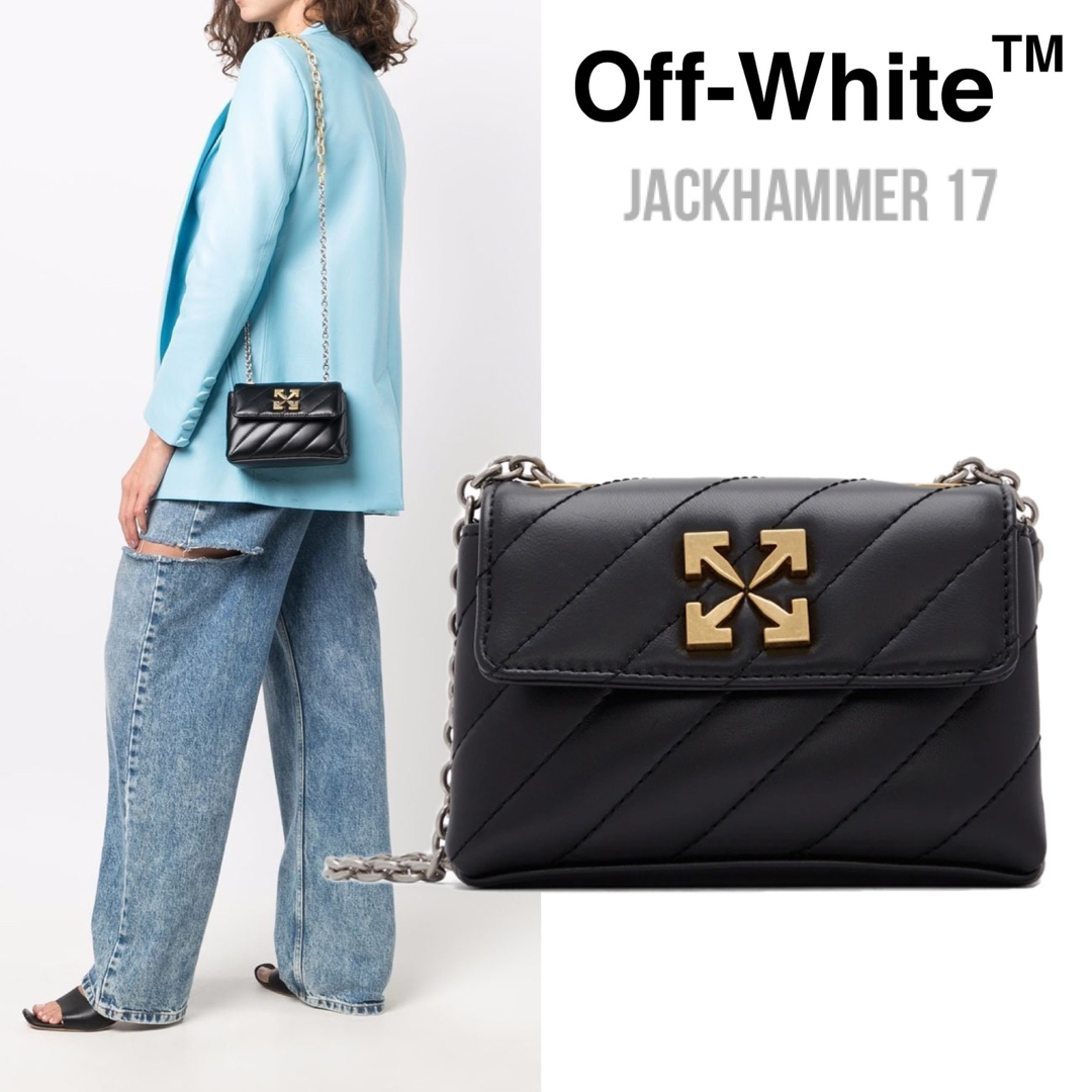 ブラック×ゴールドSize新品 13.6万円 Off-White JACKHAMMER 17 バッグ