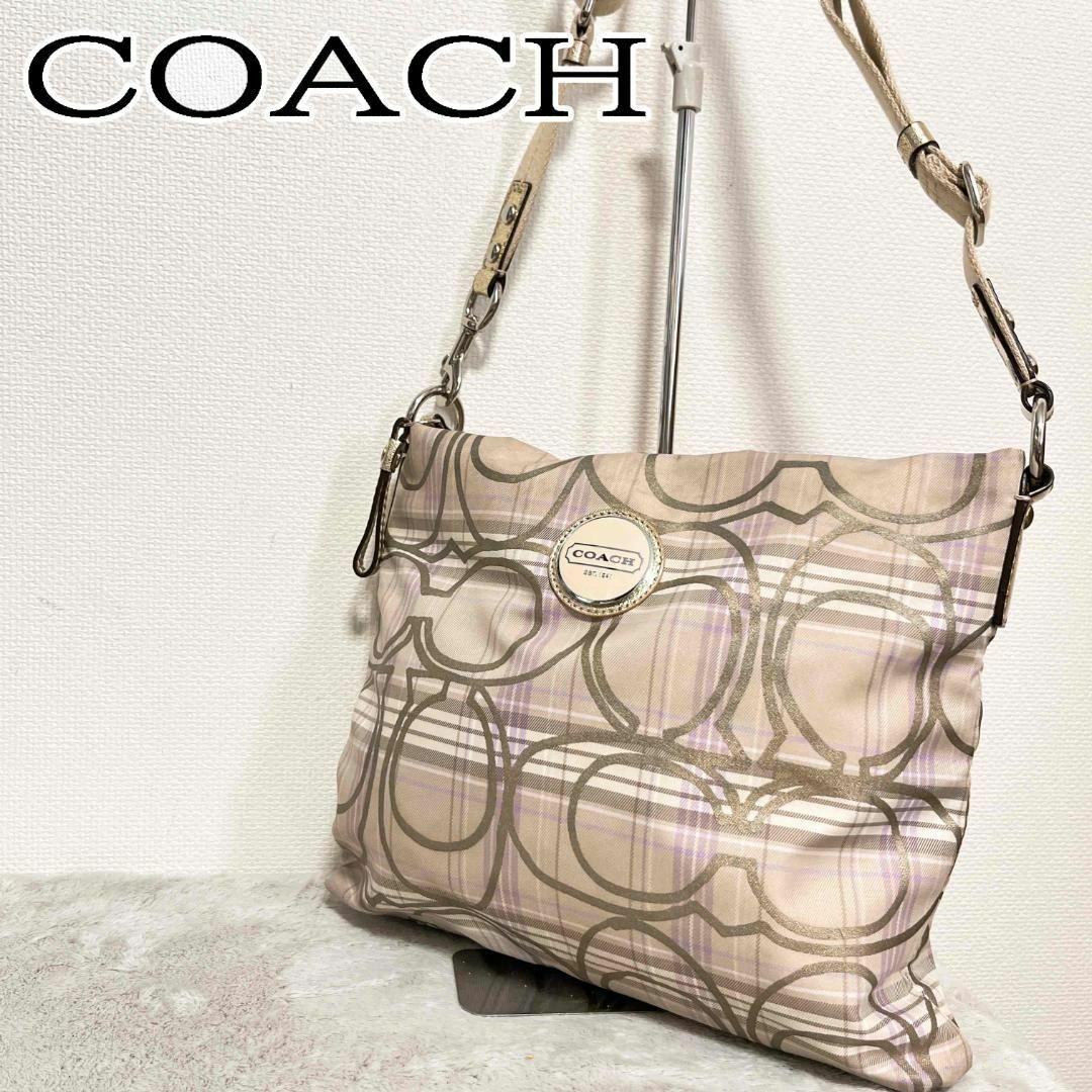 美品✨COACH コーチ ショルダーバッグ/ハンドバッグ ホワイト白