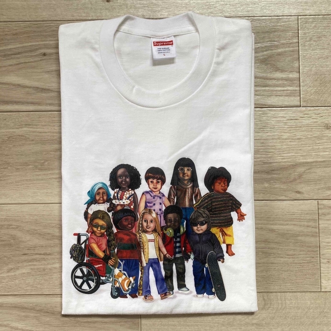 supreme kids tee small white