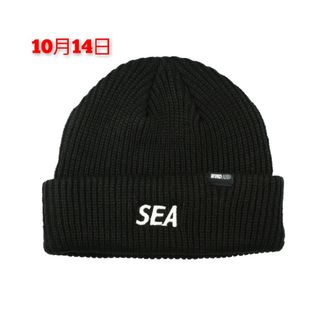 新品】10/14 発売 WIND AND SEA ニット帽 ビーニー 黒-