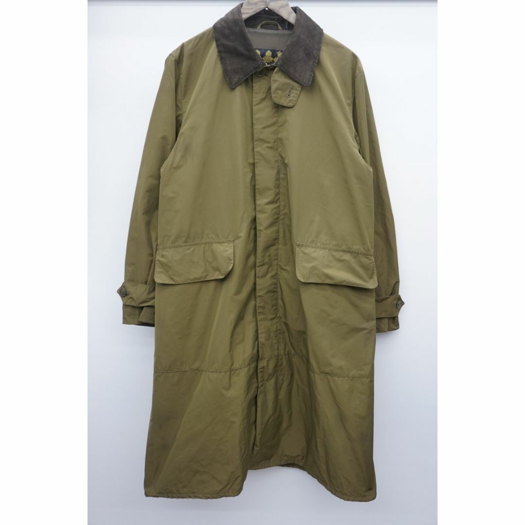 美品19SS Barbour ステンカラーコート ジャケット カーキ1002N▲