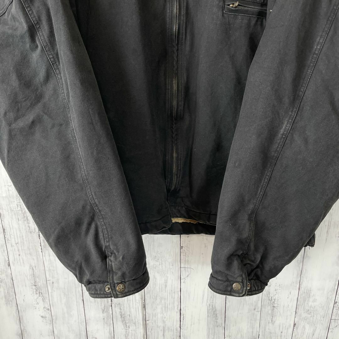 デトロイトジャケットスタイル　オーバーサイズＸＬ　黒ブラック　襟コーデュロイ 3