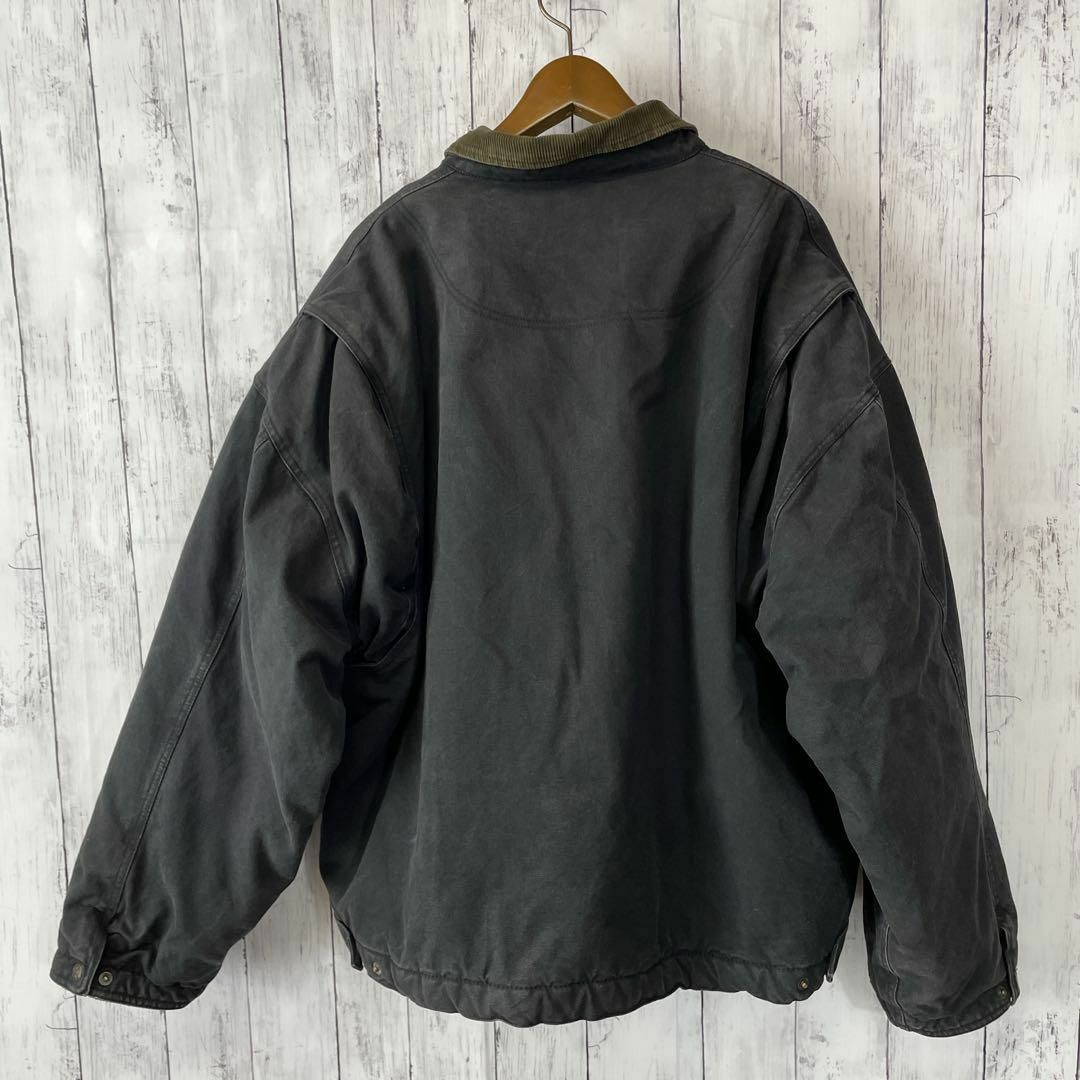 デトロイトジャケットスタイル　オーバーサイズＸＬ　黒ブラック　襟コーデュロイ 5