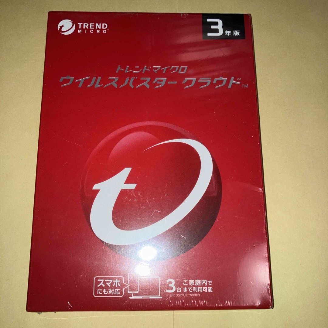 TREND MICRO ウイルスバスタークラウド 3Y PKG 新品未開封