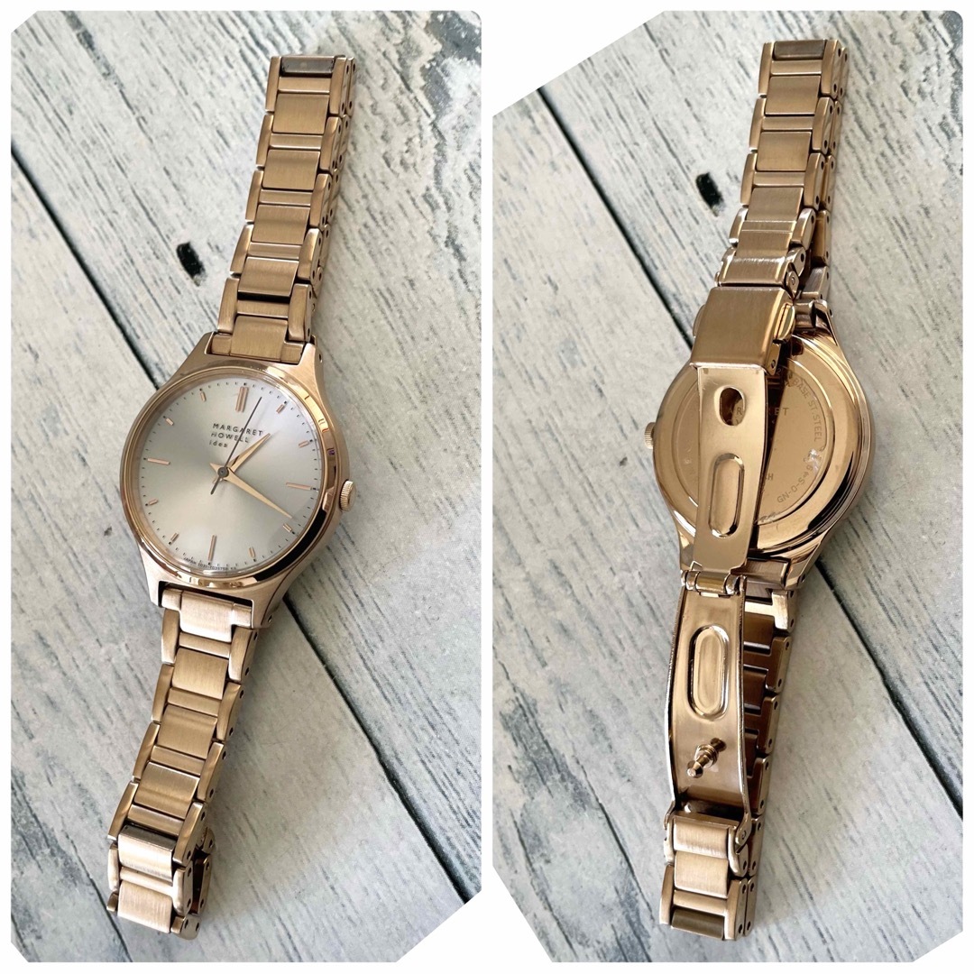 MARGARET HOWELL(マーガレットハウエル)の【美品】MARGARET HOWELL 腕時計 ラウンド ゴールド ソーラー レディースのファッション小物(腕時計)の商品写真
