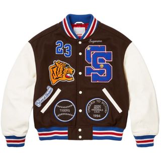 シュプリーム(Supreme)のSupreme Tiger Varsity Jacket Brown スタジャン(スタジャン)