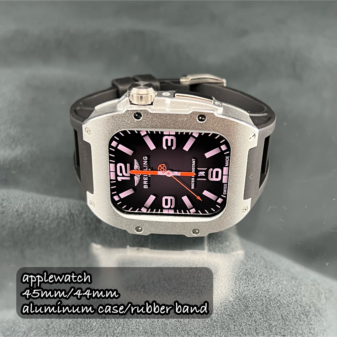 Apple Watch(アップルウォッチ)のアップルウォッチ9対応 ブラックアルミニウムケース　45mm44mm メンズの時計(その他)の商品写真