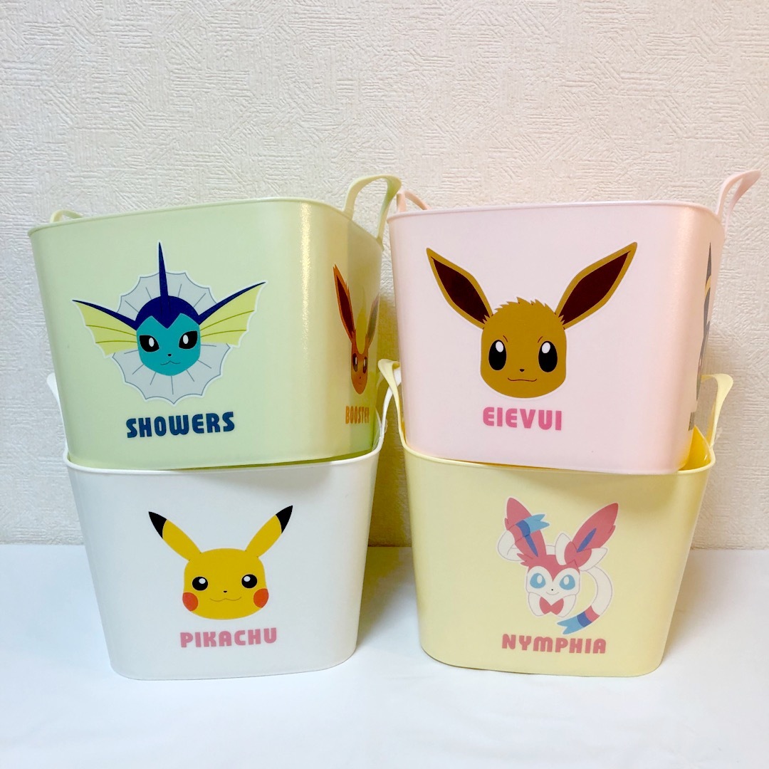 ポケモン(ポケモン)の【匿名発送】新品 ポケモン 収納かご ミニバスケット 4種セット エンタメ/ホビーのおもちゃ/ぬいぐるみ(キャラクターグッズ)の商品写真