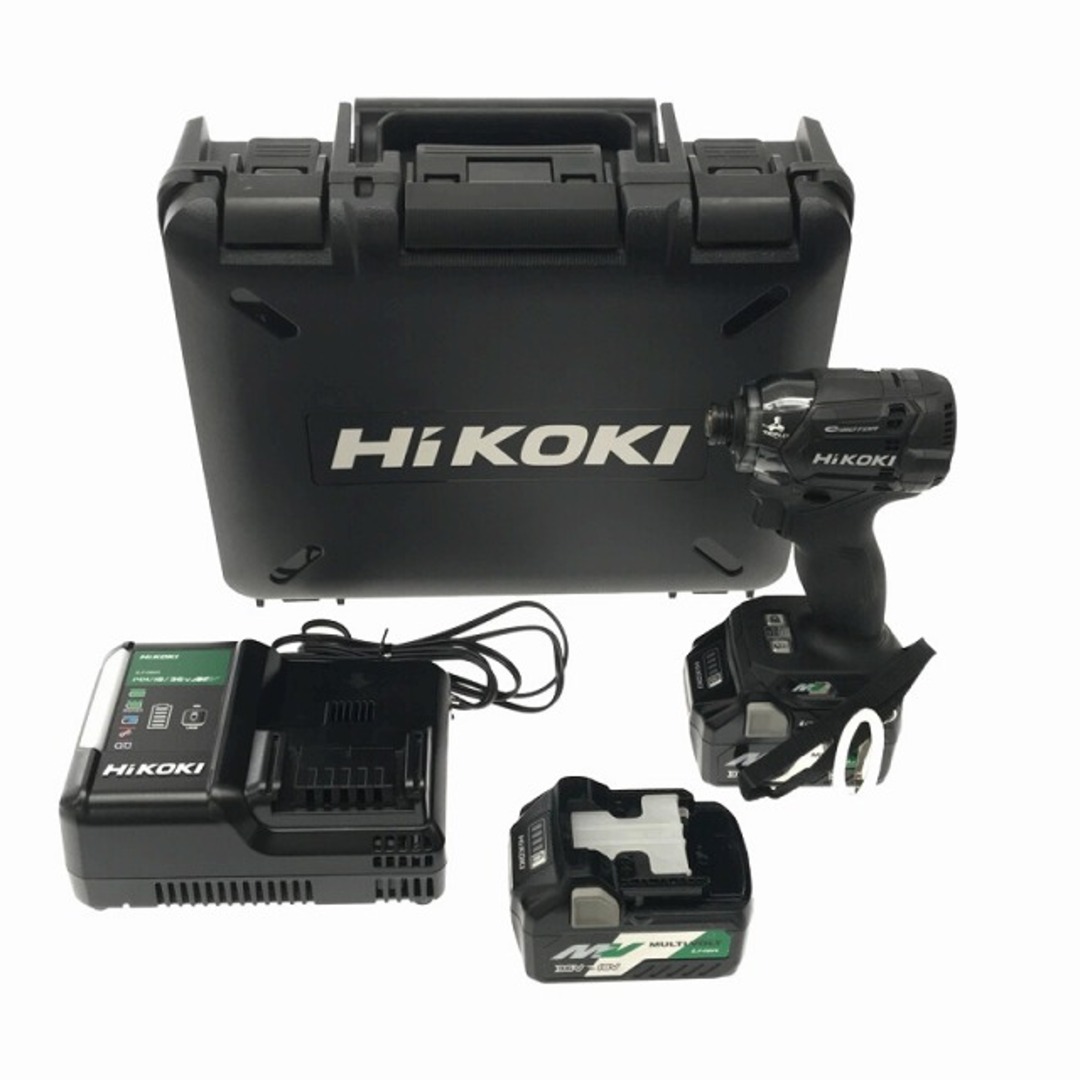 工具☆美品☆HiKOKI ハイコーキ 36V コードレスインパクトドライバ WH36DC(2XP) バッテリー2個(BSL36A18) 充電器 ケース付き 79308