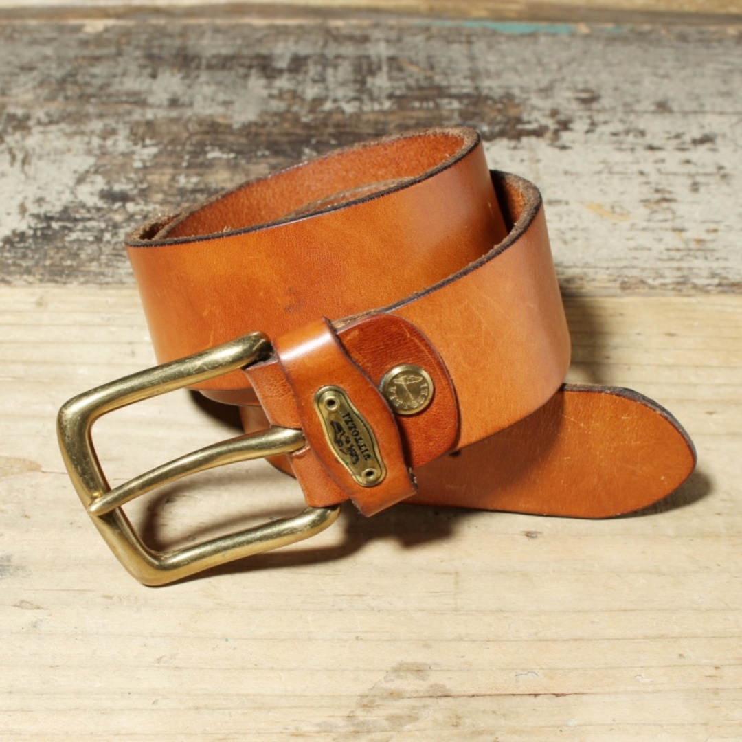 USA VITTOZZI レザーベルト ダークブラウン 本革 ML aw277の通販 by