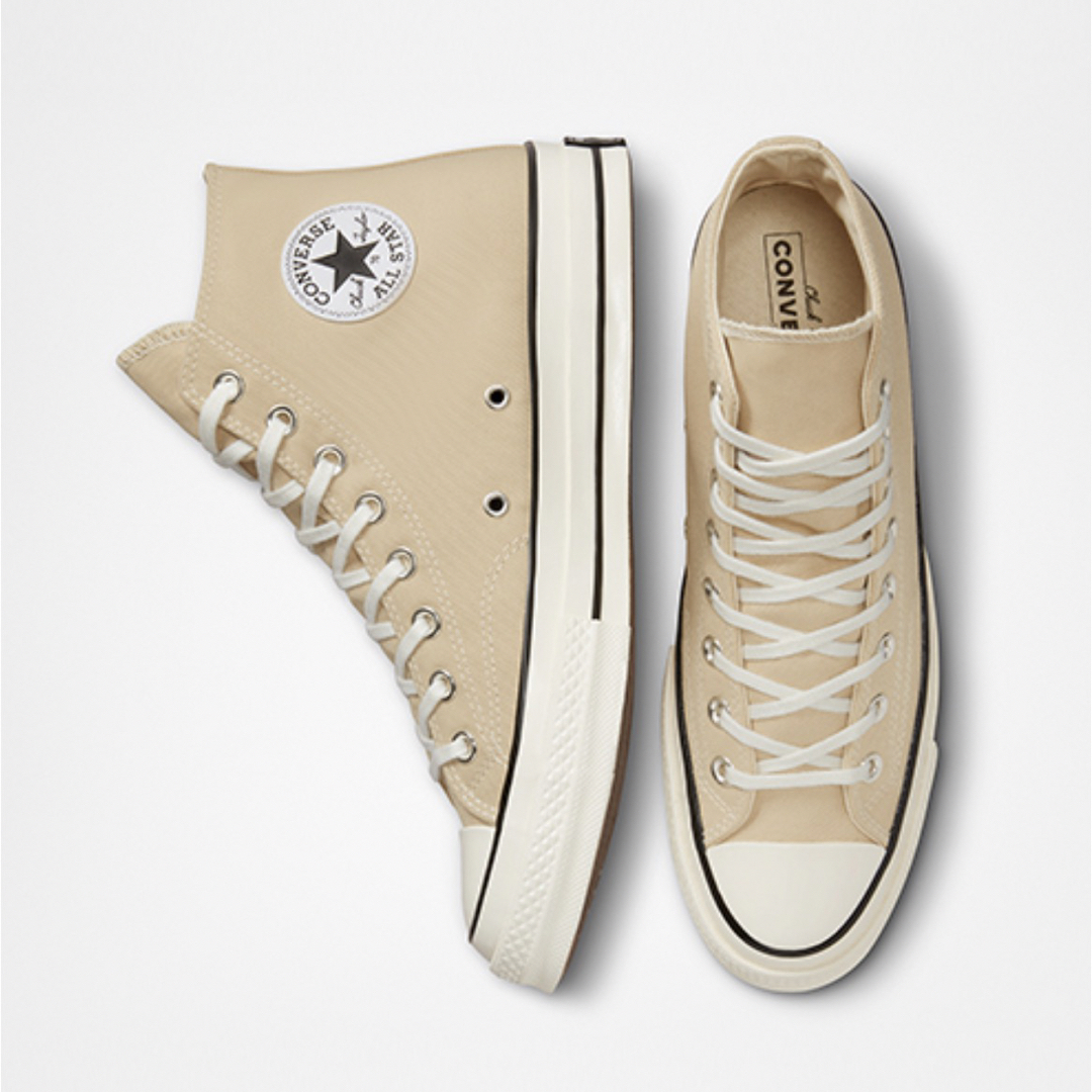 CHUCK TAYLOR(チャックテイラー)の【新品タグ付】CONVERSE CT70 ハイカット オートミルク24.5 cm レディースの靴/シューズ(スニーカー)の商品写真