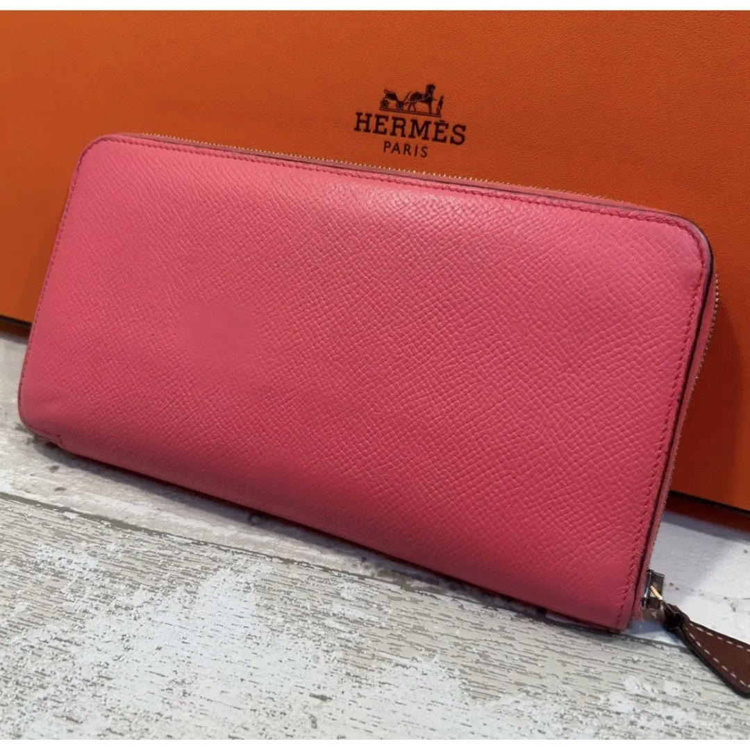 《美品》大特価 エルメス アザップロング シルクイン 長財布 人気 ピンク