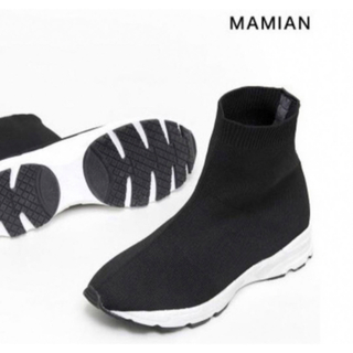 マミアン(MAMIAN)のMAMIAN ラウンドトゥスニーカーショートブーツ　25cm(ブーツ)