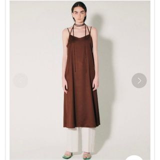 ルシェルブルー(LE CIEL BLEU)の新品LE CIEL BLEU Vis Wool Satin Slip Dress(ロングワンピース/マキシワンピース)