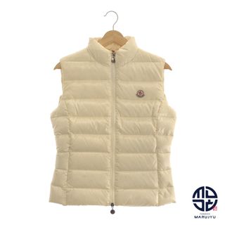 モンクレール(MONCLER)のMONCLER モンクレール GHANY GILET Ghanyjジレ ガー二ー ダウンベスト ベスト 白 ホワイト レディース サイズ1 アパレル(ダウンベスト)