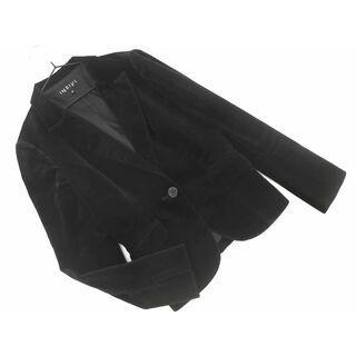 インディヴィ(INDIVI)のINDIVI インディヴィ ベロア テーラード ジャケット size36/黒 ◇■ レディース(テーラードジャケット)