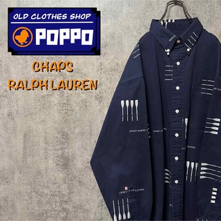 ラルフローレン(Ralph Lauren)のチャップスラルフローレン☆セーリングパドル柄ロゴ柄総柄シャツ 90s(シャツ)
