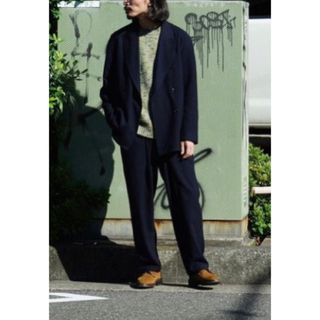 値下げ中 美品comoli 22aw リファインウールセットアップ ネイビー2