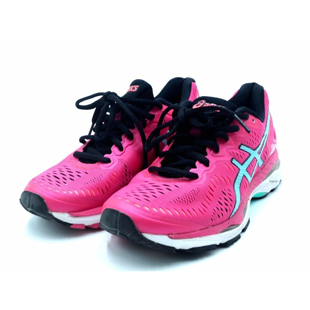 asics(アシックス)のASICS アシックス GEL-KAYANOR23 WIDE レディゲルカヤノ マラソン ランニングシューズ スニーカー size22.5ｃｍ/ピンク ■■ レディース レディースの靴/シューズ(スニーカー)の商品写真